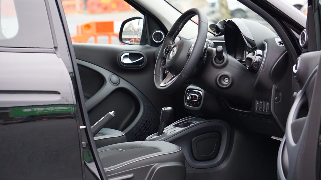 car dashboard and console
